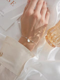 925 Silver Bracelet w/ Shell Love Pendant for Girlfriend
