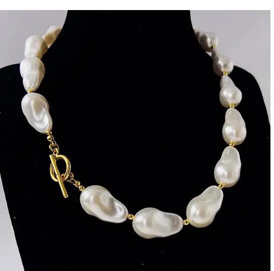 Baroque Pearl Necklace Sweater Chain Choker