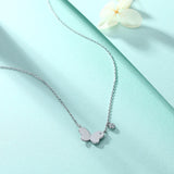 S925 Sterling Silver Butterfly Collarbone Necklace for Students