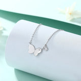 S925 Sterling Silver Butterfly Collarbone Necklace for Students