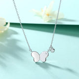 S925 Sterling Silver Butterfly Collarbone Necklace for Students