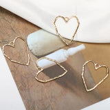 Geometric Love Peach Heart Pendant Earrings DIY Jewelry Accessories