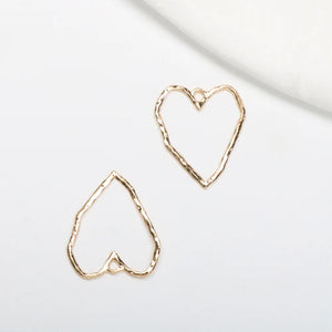 Geometric Love Peach Heart Pendant Earrings DIY Jewelry Accessories