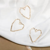 Geometric Love Peach Heart Pendant Earrings DIY Jewelry Accessories