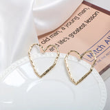Geometric Love Peach Heart Pendant Earrings DIY Jewelry Accessories