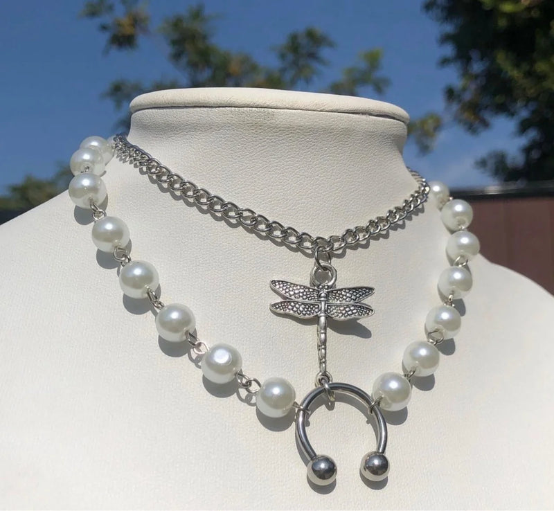 Ins Wind Multi-Layer Dragonfly Pendant Necklace for Women
