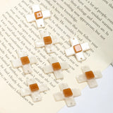 European & American Frigid Wind Acetic Acid Cross Earrings