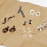 European & American Frigid Wind Acetic Acid Cross Earrings