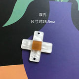 European & American Frigid Wind Acetic Acid Cross Earrings