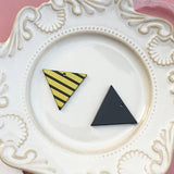 DIY Jewelry Earrings Accessory Materials - Small Flower Stripe Geometric Pendant
