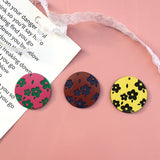 DIY Jewelry Earrings Accessory Materials - Small Flower Stripe Geometric Pendant
