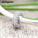 Spacer Charms 925 Sterling Silver Bead Charm Bracelet DIY for Women SP021