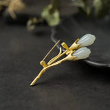 Vintage Magnolia Brooch Chinese Style Silver Jewelry