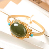 Chrysoprase Sterling Silver Bracelet