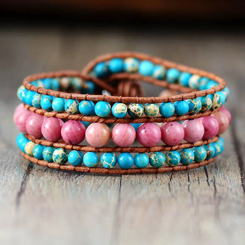 Vintage Leather Wrap Bracelet Bohemia Woven Bracelet Women Jewelry