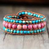 Vintage Leather Wrap Bracelet Bohemia Woven Bracelet Women Jewelry