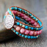 Vintage Leather Wrap Bracelet Bohemia Woven Bracelet Women Jewelry