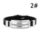 Personalized Son Bracelet, Graduation & Birthday Gift from Mom and Dad