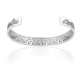 Cuff Bracelet: Sister by Heart, Personalized Gift for Her