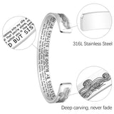 Cuff Bracelet: Sister by Heart, Personalized Gift for Her