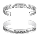 Cuff Bracelet: Sister by Heart, Personalized Gift for Her