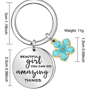Empowering Girl Keychain: Amazing Things Await You