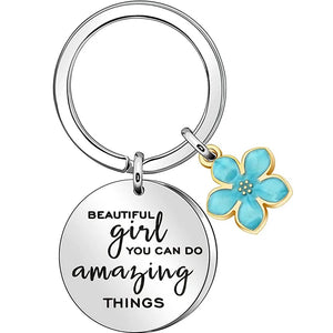 Empowering Girl Keychain: Amazing Things Await You