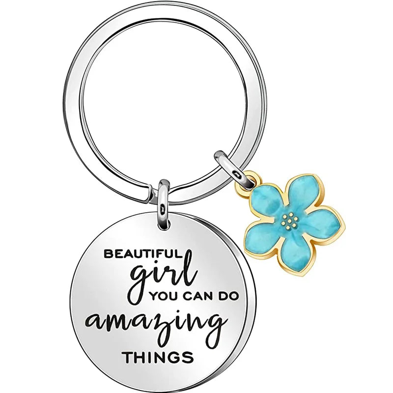 Empowering Girl Keychain: Amazing Things Await You