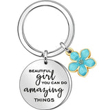 Empowering Girl Keychain: Amazing Things Await You
