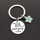Empowering Girl Keychain: Amazing Things Await You