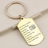 Inspirational Camera Keychain: Life is Like a Camera Focus on What's Important