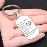 Inspirational Camera Keychain: Life is Like a Camera Focus on What's Important