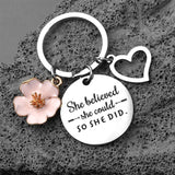 Empowering She Believed She Could So She Did Keychain