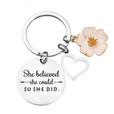 Empowering She Believed She Could So She Did Keychain