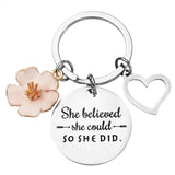 Empowering She Believed She Could So She Did Keychain