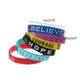 Inspirational Quote Silicone Bracelet Wristbands Men Women