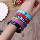 Inspirational Quote Silicone Bracelet Wristbands Men Women