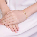 Elegant Hetian Jade Cat Bracelet in Silver
