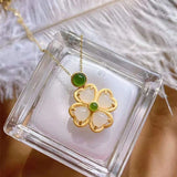 Hetian Jade Flower Necklace Pendant, Chinese Palace Jewelry