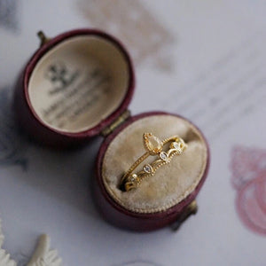 Silver Inlaid Citrine Water Drop Adjustable Ring