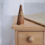 Silver Inlaid Citrine Water Drop Adjustable Ring