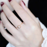 Natural Crystal Sun Adjustable Ring, Ladies Jewelry
