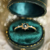 Natural Crystal Sun Adjustable Ring, Ladies Jewelry