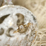 Natural Crystal Sun Adjustable Ring, Ladies Jewelry