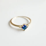 Silver Inlaid Sapphire Adjustable Dream Light Ring