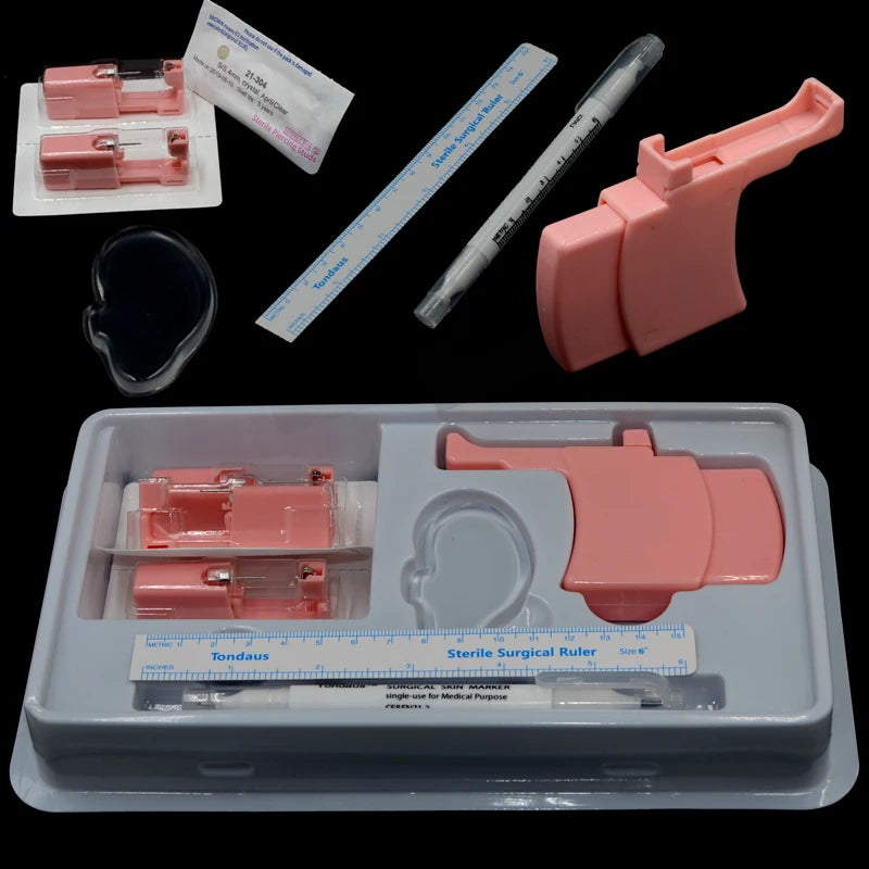 Starter Kit Dolphin Mishu 316L Stainless Steel Ear Stud Piercing Gun Set