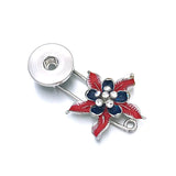 Interchangeable Flower Brooch with Snap Button Charm