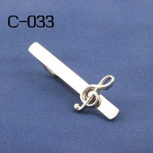 Musical Note Tie Clip - Treble Clef Design
