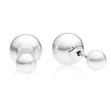 Interlinked Circle Marquise Pearl 925 Silver Earrings