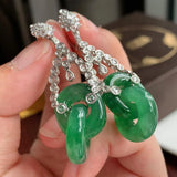 Bohemian Hotan Jade Green Earrings for Women